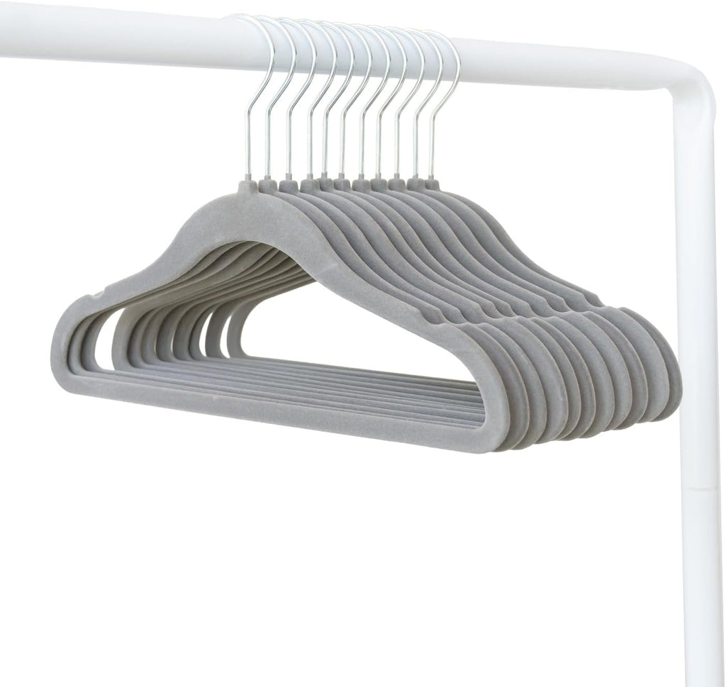 3 Sprouts Velvet Baby Hangers, Non Slip Slim, Dark Gray, 30 Pack