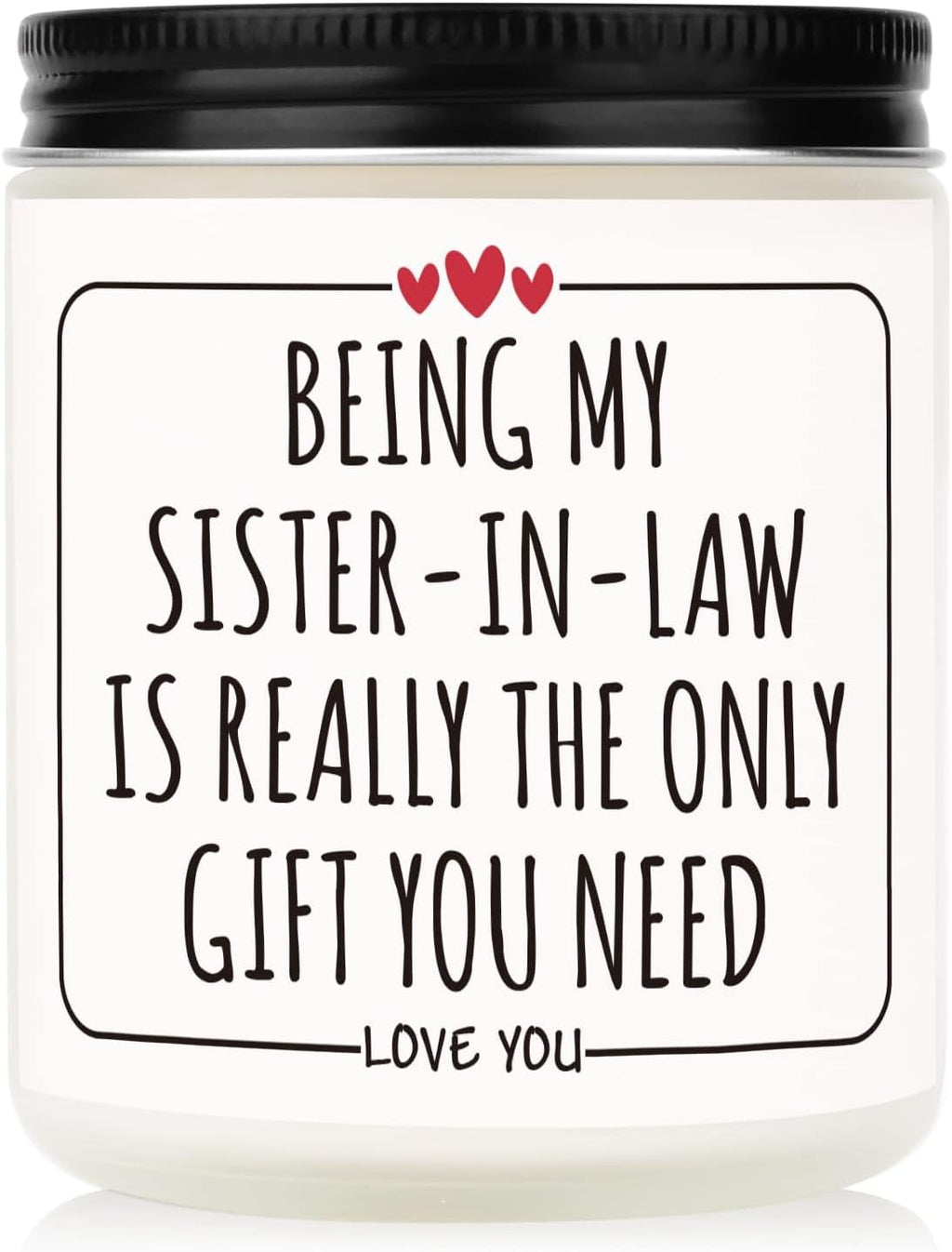 Afterprints Sister in Law Birthday Gifts, Funny Sister in Law Candle
