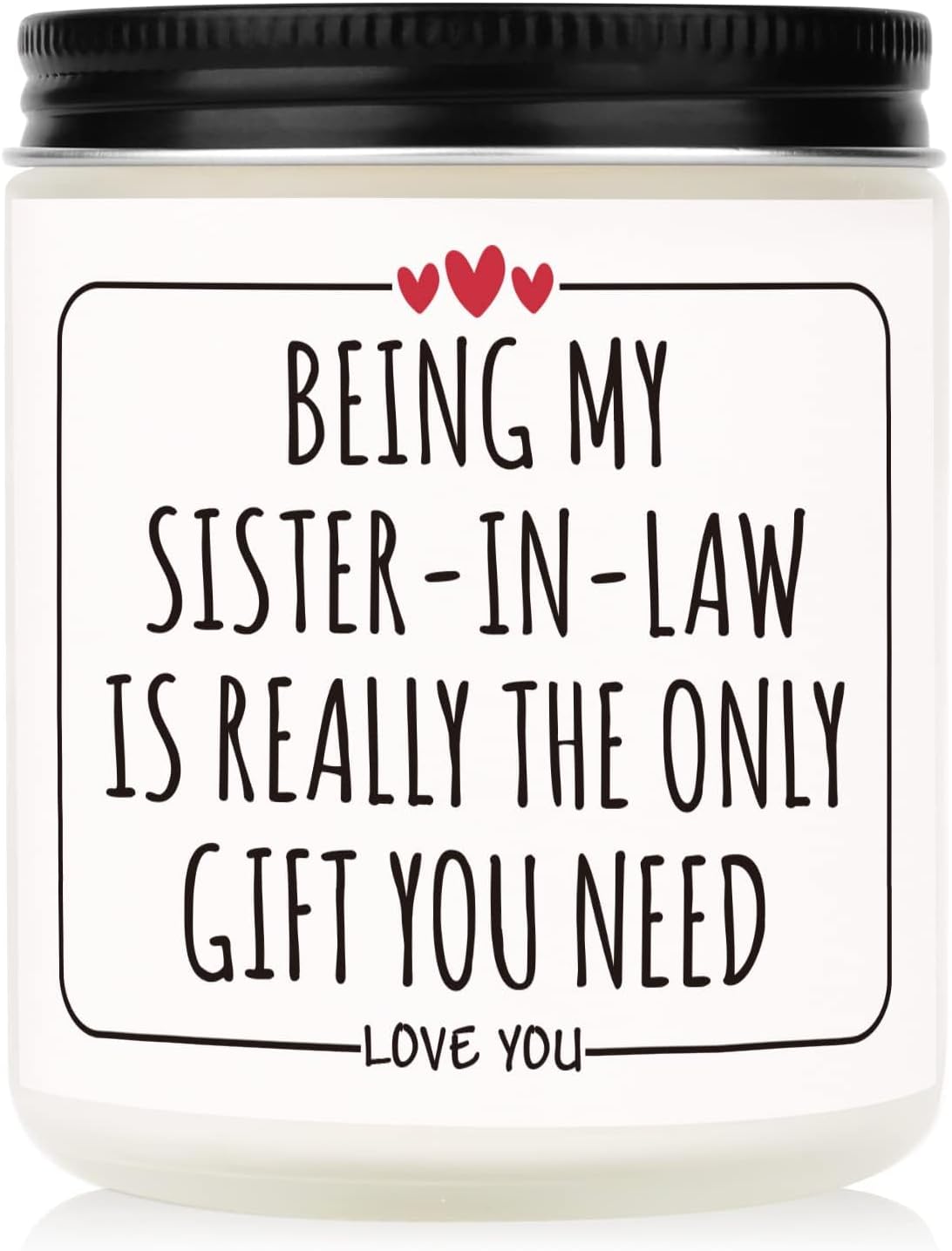 Afterprints Sister in Law Birthday Gifts, Funny Sister in Law Candle