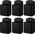 6 Pcs Black Remote Control Holder Wall TV Remote Controller Holder Self Adhesive Remote Holder Storage Accessories for Home Office Living Room Bedroom