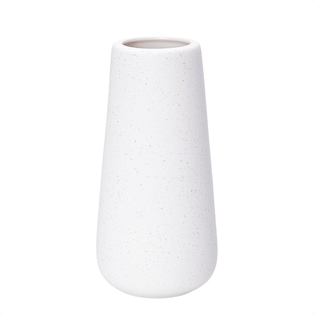 D'vine Dev 8 Inch Ceramic Flower Vase Textured Finishing, Minimalist Design for Kitchen, Bedroom, Living Room, Centerpieces, Office, Speckled Porcelain, VS-XH-G-1