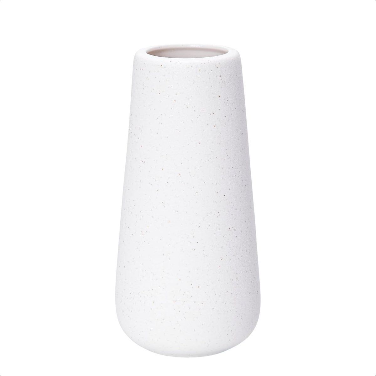 D'vine Dev 8 Inch Ceramic Flower Vase Textured Finishing, Minimalist Design for Kitchen, Bedroom, Living Room, Centerpieces, Office, Speckled Porcelain, VS-XH-G-1