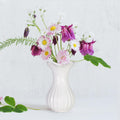White Ceramic Vase, Small Vase for Home Decor, Flower Vase Centerpiece