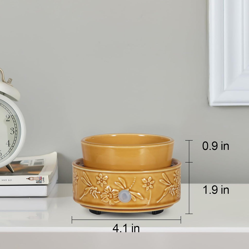 Dragonfly Wax Melt Warmer for Scented Wax 3-in-1 Ceramic Wax Warmer