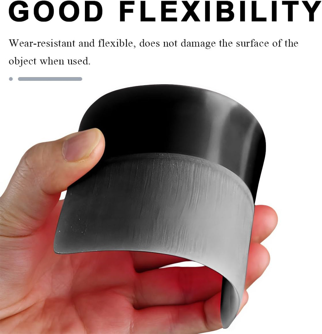 KVAEY 5 in 1 Rubber Squeegee Kit, Anti-Scratch Flexible Soft Matte TPU Coating Scraper Kit, Small Tint Squeegee Water Blade Scraper for Paint Protection Film Household Cleaning (Black)