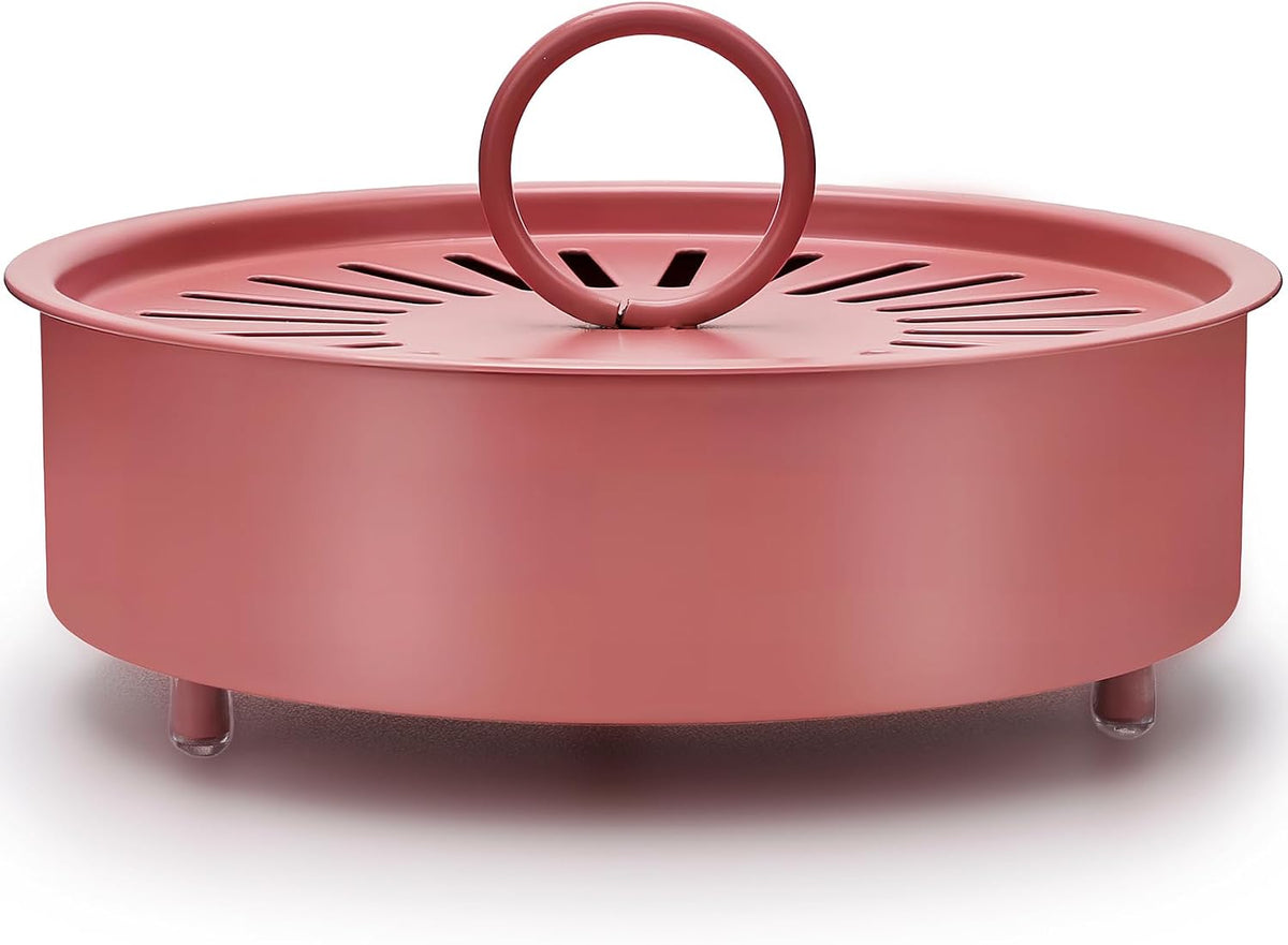 Mosquito Coil Holder Indoor Outdoor Incense Coil Holder Palo Santo Holder Burner Fire-Safety Citronella Incense Coil Holder for Home Patio Camping (Pink)