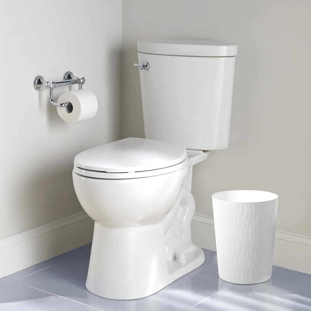 UUJOLY Small Bathroom Trash Can with Bags Garbage Can, White+Grey+Black