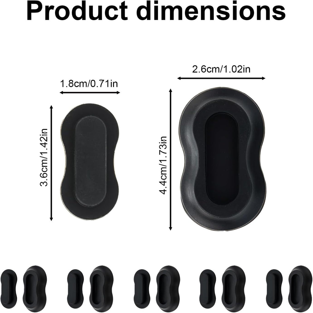 6pcs Magnetic Remote Control Holder, No Drill Wall Mount Silicone TV Remote Holder Self-Adhesive Universal Organizer Storage for Air Conditioner Fan Media AC RV Accessories (Black)