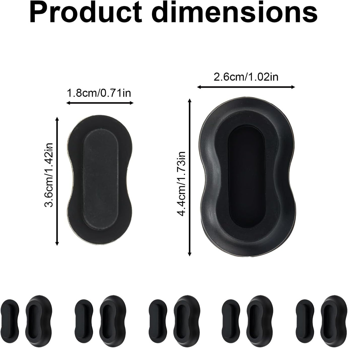 6pcs Magnetic Remote Control Holder, No Drill Wall Mount Silicone TV Remote Holder Self-Adhesive Universal Organizer Storage for Air Conditioner Fan Media AC RV Accessories (Black)