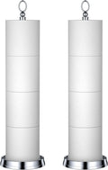 ROLABAM Toilet Paper Holder Stand with Reserve Function, Free Standing Toilet Paper Holder for Bathroom, Space Toilet 4 Rolls Toilet Paper Storage 22.5" Height (2 Pack, Chrome)