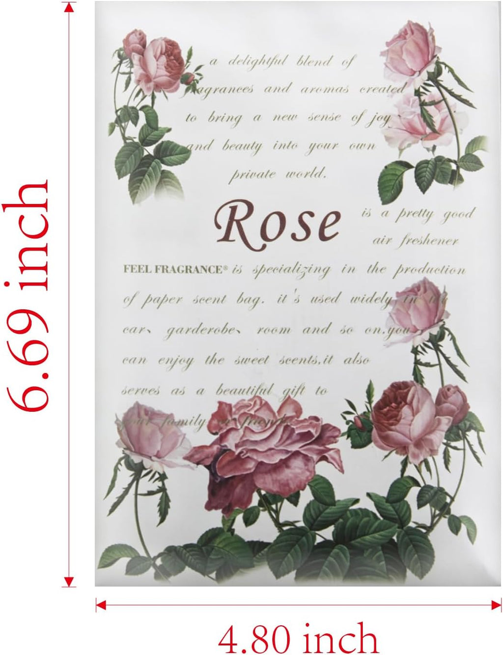 Scented Sachet for Drawer and Closet Rose 8PCS
