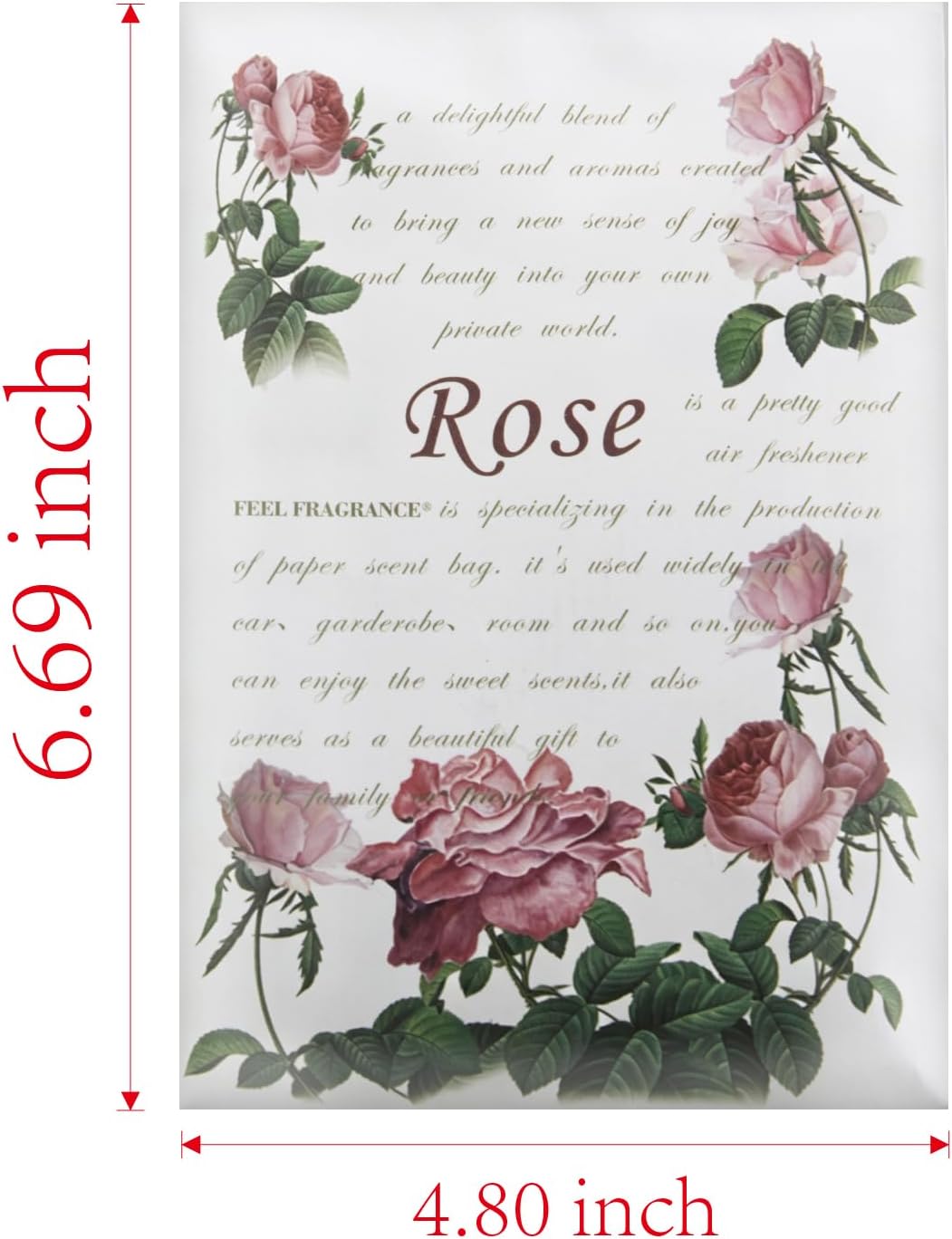 Scented Sachet for Drawer and Closet Rose 8PCS