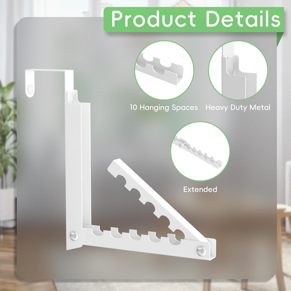Foldable Over the Door Hooks, Over the Door Hanger for Space Saving