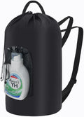 WOOHA 95L Backpack Travel Laundry Bag with Shoulder Straps and Mesh - Durable Polyester Laundry Hampers for Travel, Apartments, Laundromats and Universities (Black)