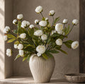 Peonies Artificial Flowers Faux Flowers for Vase Silk Flowers 6ct: No Vase