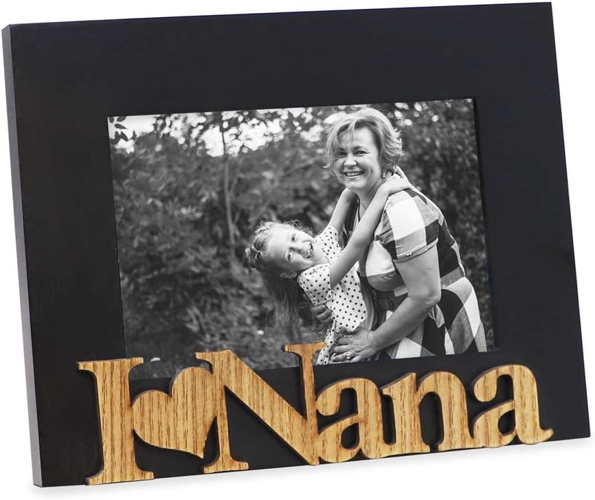 Isaac Jacobs 4x6 Black Wood Sentiments “I Love Nana Picture Frame
