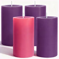 Advent Candle Set of 4, Unscented Pillar Candles 3" x 6" Hand-Poured, Advent Pillar Candle can Burn 120 Hours, Christmas Advent Candles for Advent Wreath
