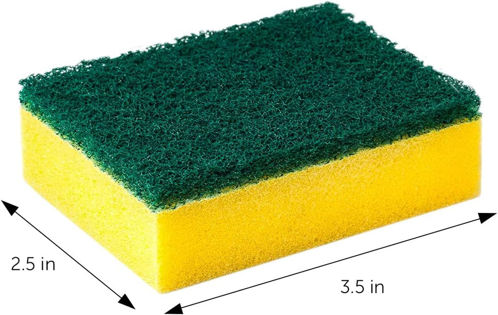 DecorRack 80 Kitchen Scrub Sponges, Heavy Duty Bulk Pack, Multicolor