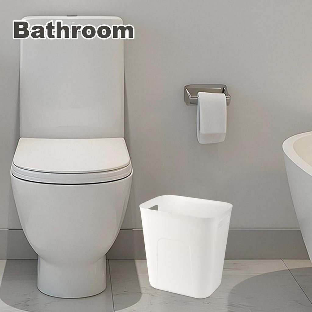 Small Bathroom Trash Can with Bags Garbage Can, 3 Pack, White+Pink+Purple