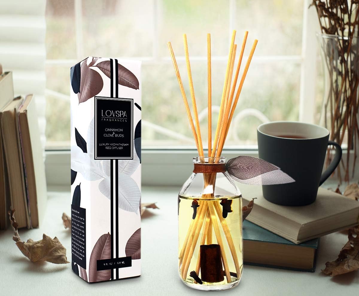 Reed Diffuser Set - Cinnamon & Clove Buds Scented Diffuser with Sticks