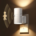 2 Black Shade + 2 White Shade, Motion Sensor Night Light Plug in, 0-100LM Dimmable, 3000K Soft White