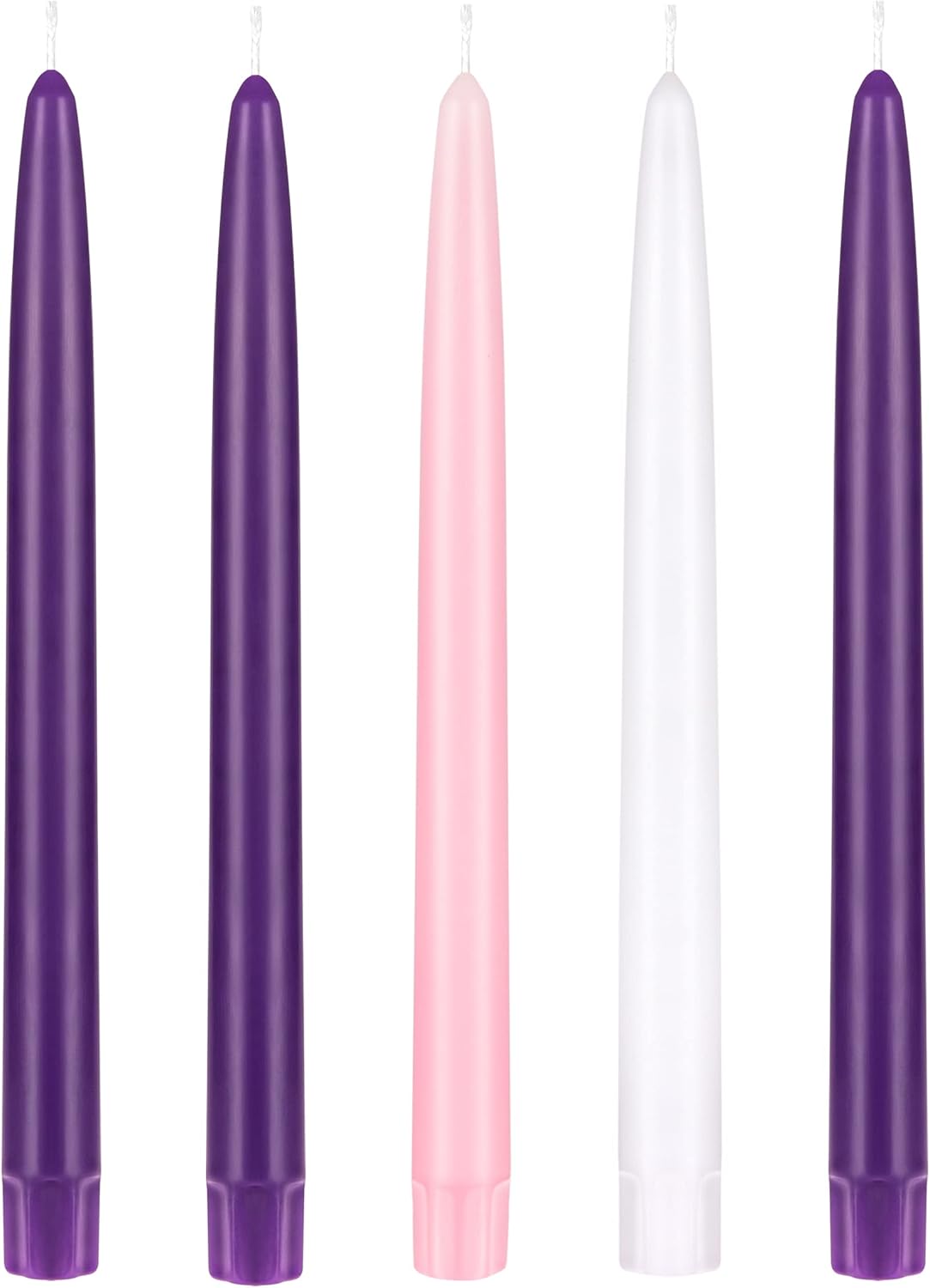 Mega Candles Unscented Christmas Advent Taper Candle Set 5 ct 10" x 7/8"