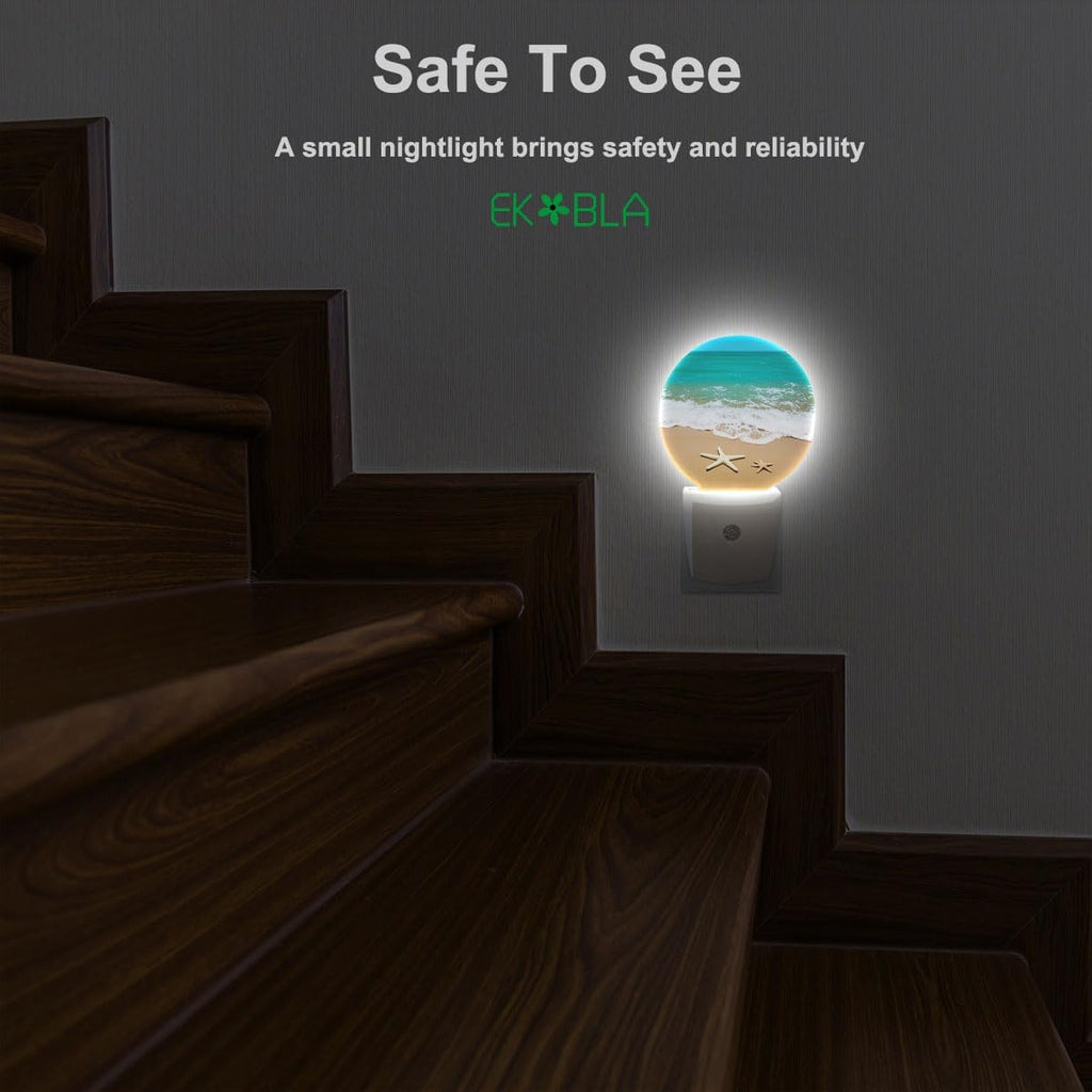 EKOBLA Ocean Night Light, Plug in Nightlight with Dusk to Dawn Sensor