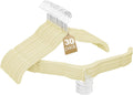 Velvet Shirt Hangers 30 Pack, No Shoulder Bumps for Clothes (Ivory)