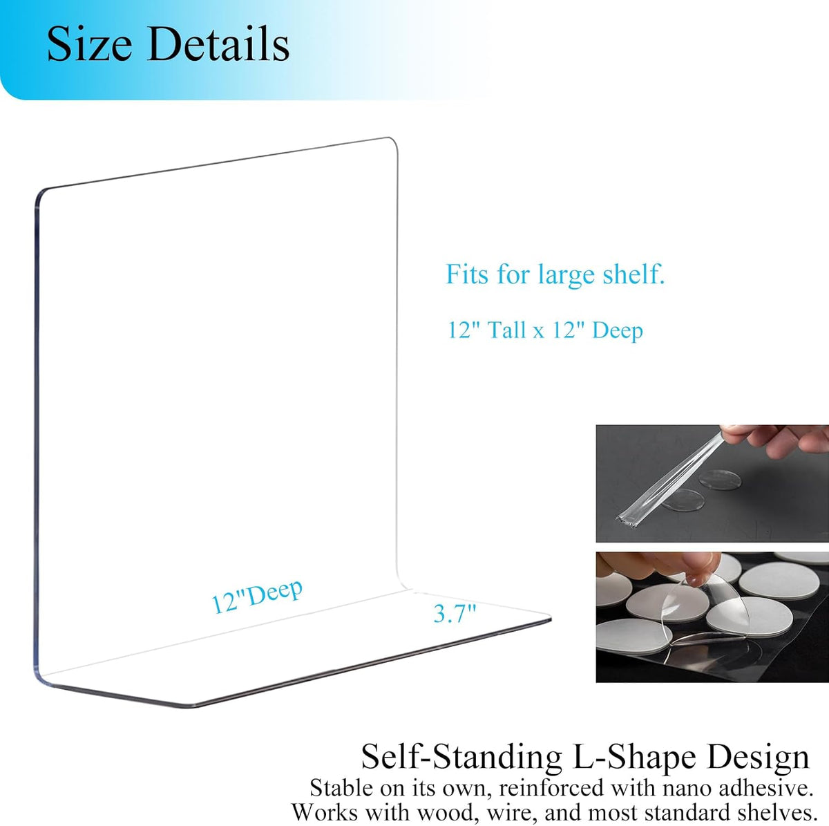 Clear Acrylic Shelf Dividers Closet Organizers for Organization Enthusiasts
