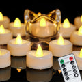 merrynights 12Pcs Remote Control LED Tea Lights,2/4/6/8H Timer,400+Hours