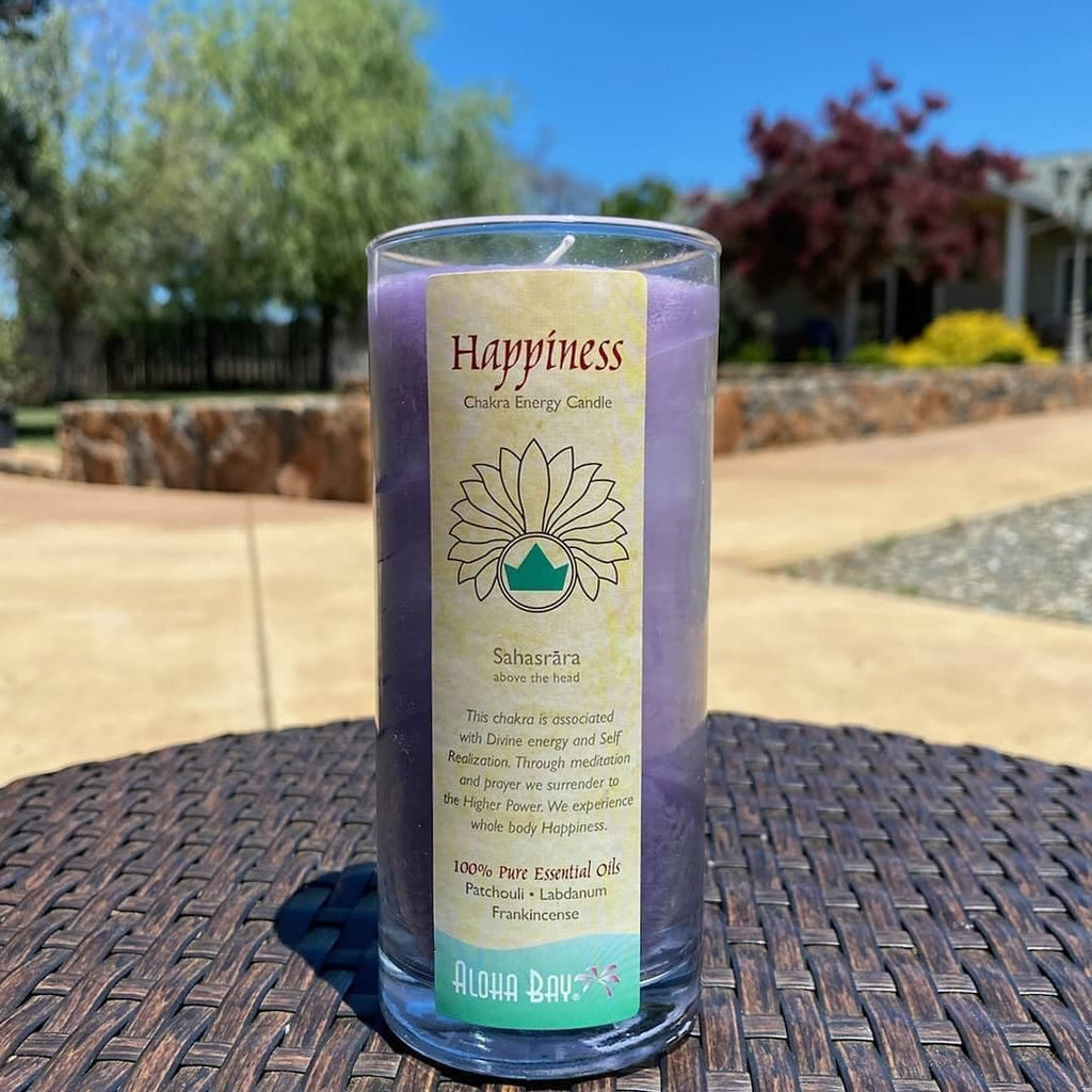 Chakra Jar Candle | Happiness | Patchouli Cedar Lavandin | 11 oz-60 hr