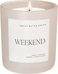 Sweet Water Decor Weekend Candle, 15oz Tan Matte Jar, 70+ Hour Burn