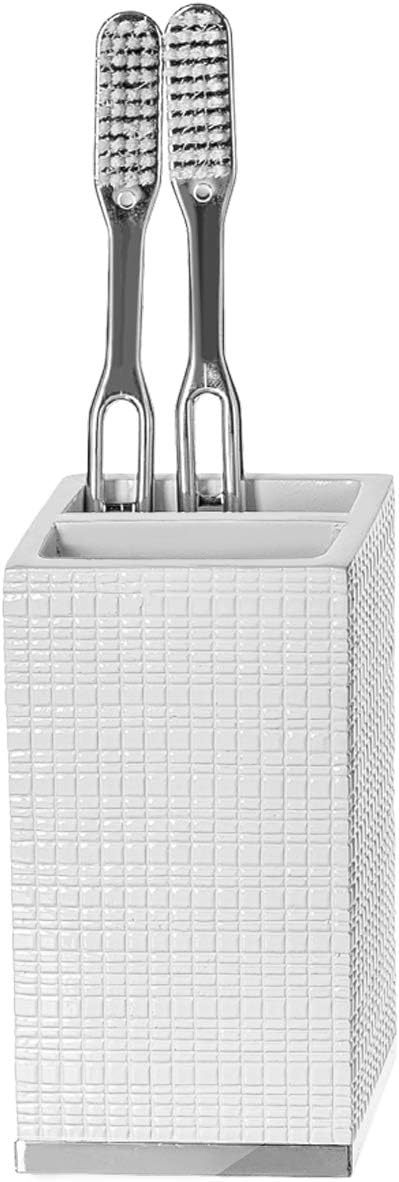 Creative Scents Estella White 4 Piece Resin Bathroom Accessories Set