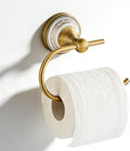 Toilet Paper Holder, NEWRAIN Antique Brass Bathroom Toilet Paper Roll Holder, Wall Mounted RV Tissue Roll Holder, Vintage Heavy Duty Screw-in Toilet Paper Dispenser for Bathroom，Farmhouse, Hotel,RV