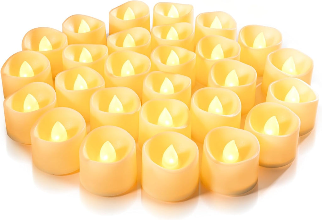 Homemory 100-Pack Flameless Tea Lights Candles Battery Operated, 200+ Hours