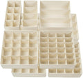 SUREMAX 10-Pack Underwear Organizer for Clothing, Sock, Bra, Off-White