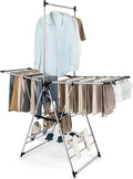 Tangkula 2-Tier Freestanding Foldable Clothes Drying Rack, Stainless Steel