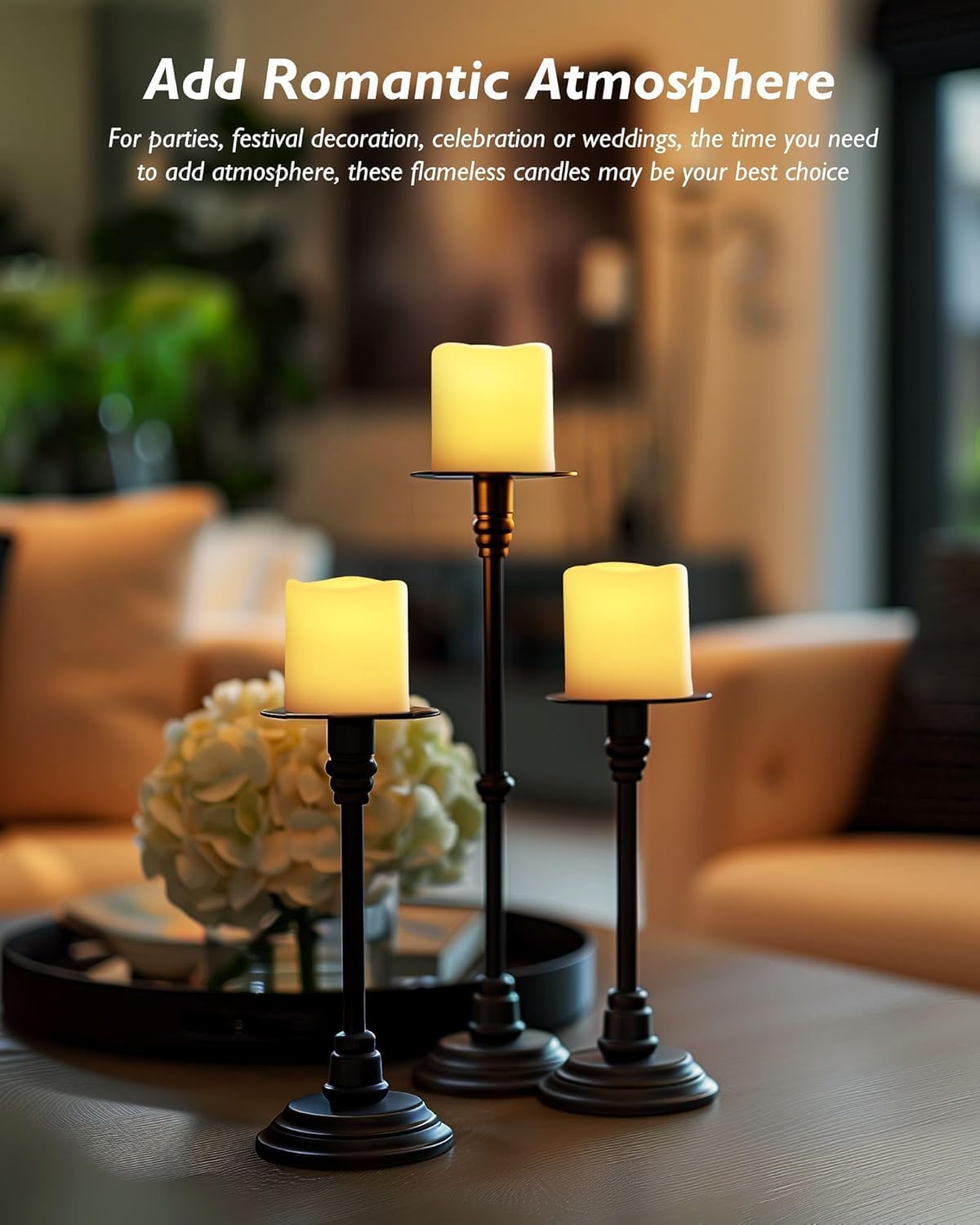Homemory 24 Pack Flameless LED Votive Tealight Candles with Timer Remote