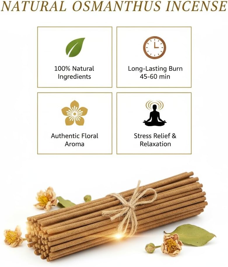 Natural Mugwort Incense Sticks for Calming Meditation, Yoga, Relaxation. Natural Sleep Aid, Stress Relief and Air Purifying Herbal Incense (Mugwort)