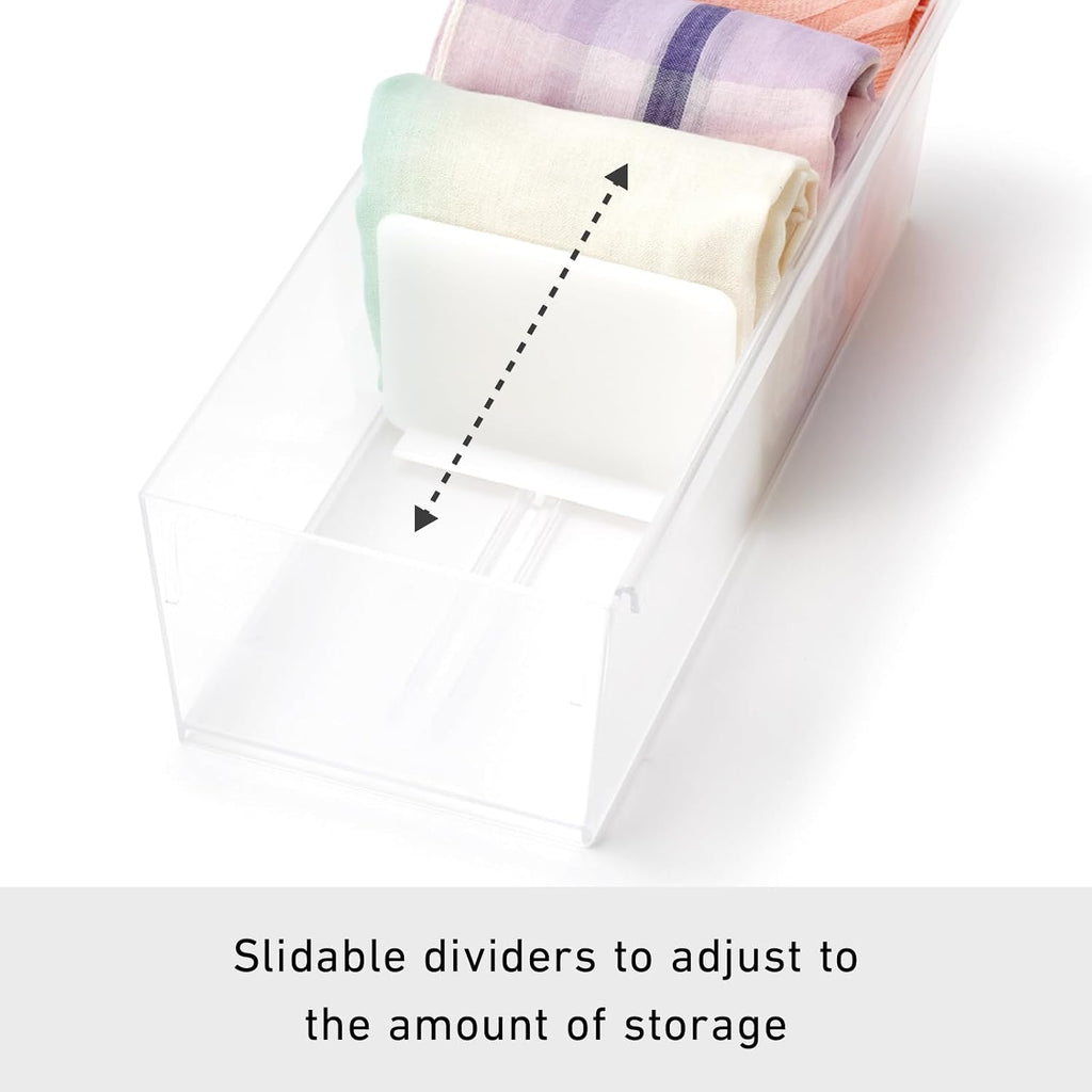 Like-it | CSP-12 | Drawer Organizer | T-Shirts Case | T-Shirts organizer | One adjustable divider included | 10.63" × 12.99" × 3.74" | Clear |