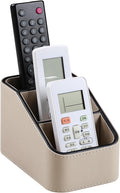 Remote Control Holder, Small Desk Organizer TV Remote Caddy, Beige