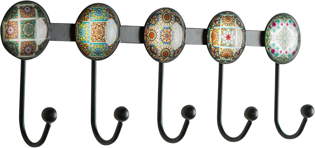 Coat Hooks with 5 Hooks, Decorative Wall Hooks for Hanging