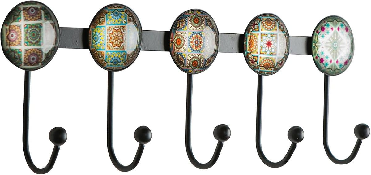 Coat Hooks with 5 Hooks, Decorative Wall Hooks for Hanging