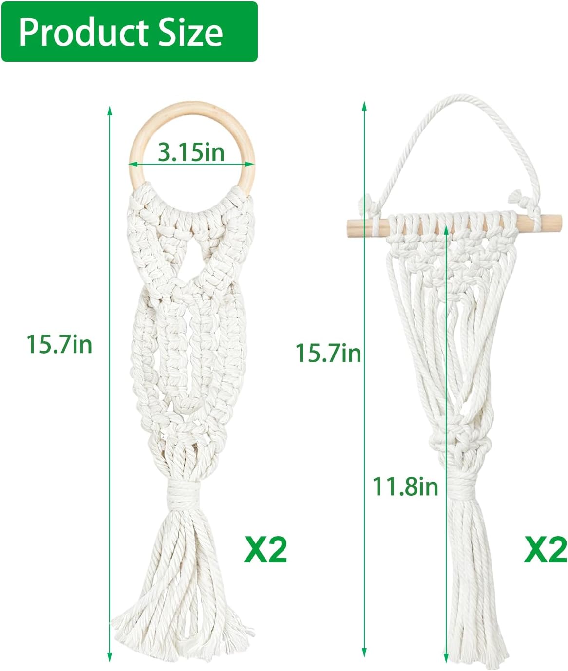 Belit 4 Pack Air Plants Holders with 4 Hooks, NO Plant Included