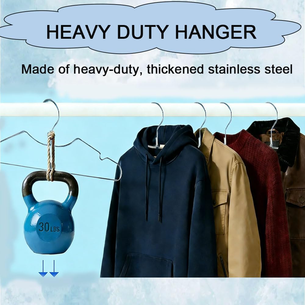 Plus Size 20in Short Neck Hangers for Clothes, Extra Large Hanger, 10pk