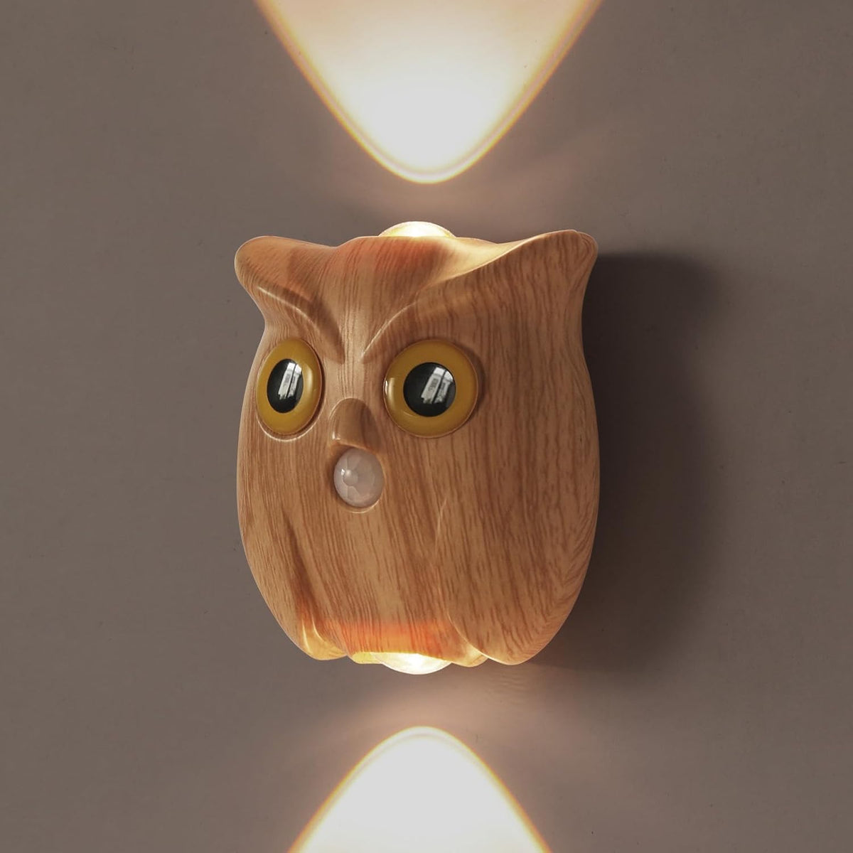 Owl‑Shaped Wireless Motion Sensor LED Wall Night Light, Up‑Down Lighting