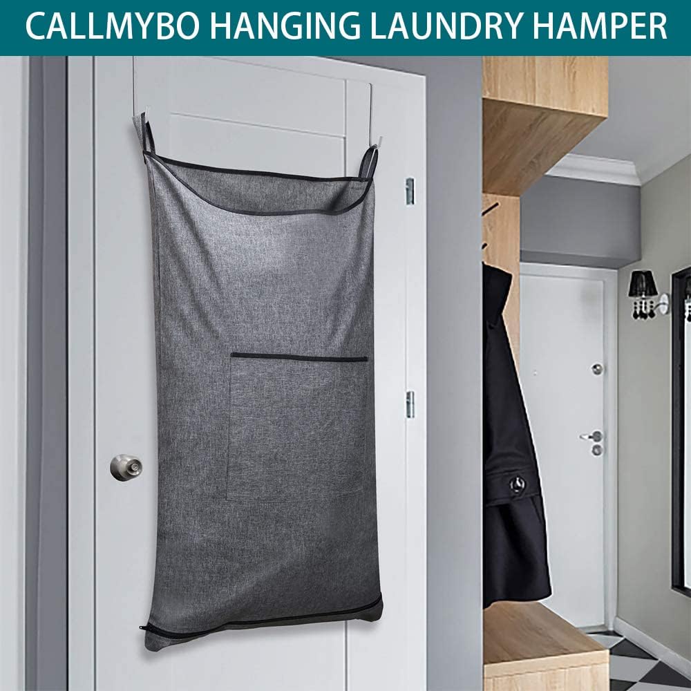 2Pcs XL Hanging Hamper, Over the Door Hamper Bag for Bathroom,Dorm, Home.