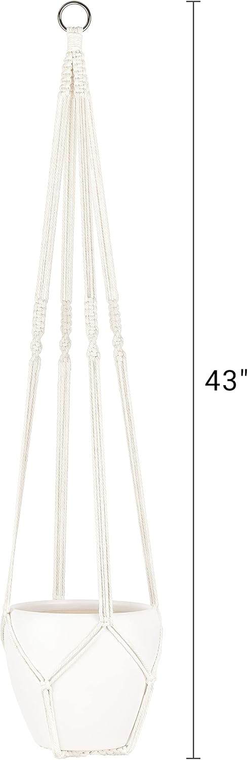 Dahey Macrame Plant Hanger Indoor 43 Inches Hanging Plant Holder Basket