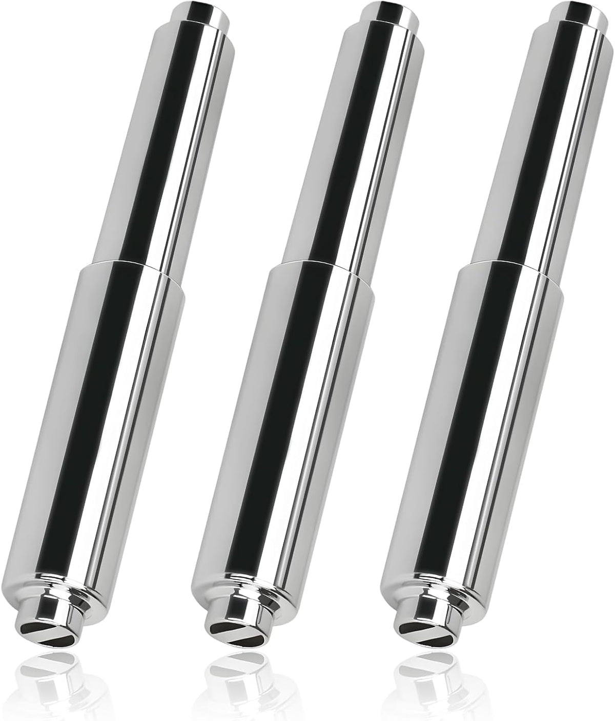 3 Pcs Toilet Paper Holder Spring Rod, Metal Springs Plastic Toilet Paper Roller Replacements, Adjustable Roller for Bathroom Use