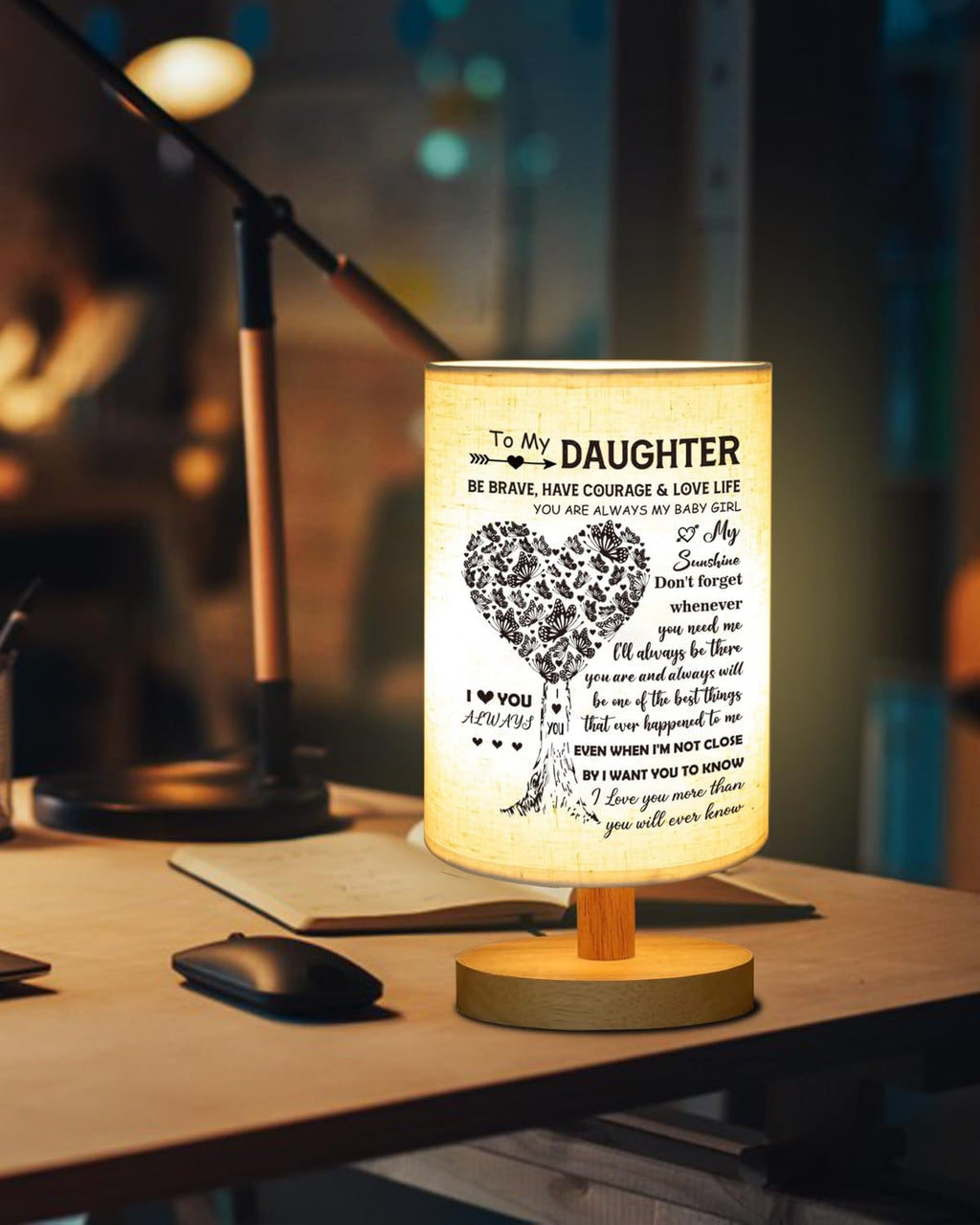 Daughter Gifts from Mom, to Daughter Table Lamp, Daughter Wedding Gifts